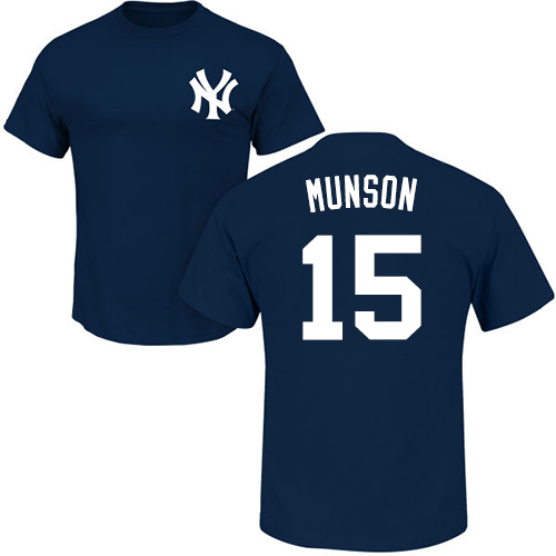 Youth Majestic New York Yankees #15 Thurman Munson Replica White Home MLB Jersey