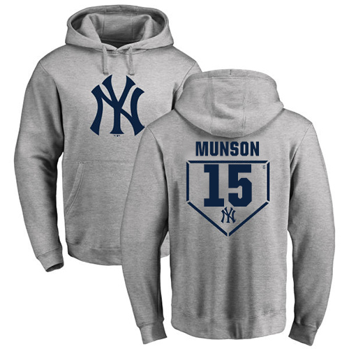 Women's Majestic New York Yankees #15 Thurman Munson Replica Green Salute to Service MLB Jersey