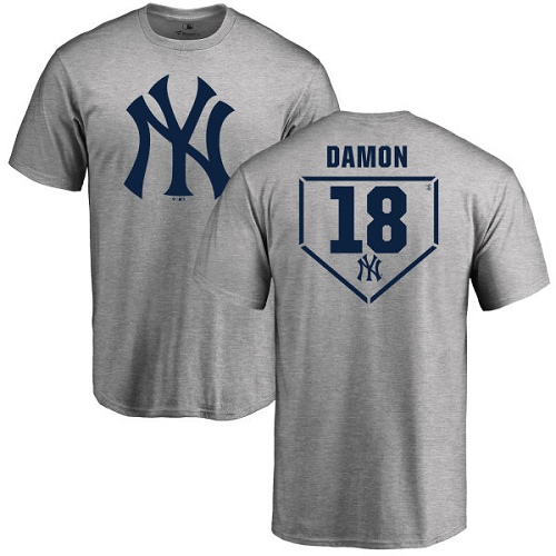 Youth Majestic New York Yankees #18 Johnny Damon Replica Navy Blue Alternate MLB Jersey