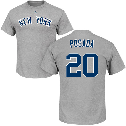 Women's Majestic New York Yankees #20 Jorge Posada Replica White Home MLB Jersey