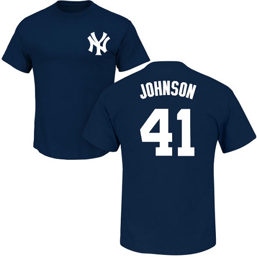 Youth Majestic New York Yankees #41 Randy Johnson Replica White Home MLB Jersey