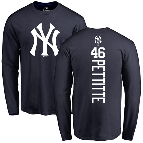 Women's Majestic New York Yankees #46 Andy Pettitte Replica Navy Blue Alternate MLB Jersey