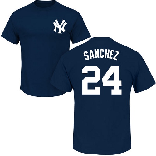 Youth Majestic New York Yankees #24 Gary Sanchez Replica White Home MLB Jersey