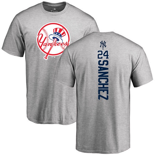 Women's Majestic New York Yankees #24 Gary Sanchez Replica Grey Road MLB Jersey