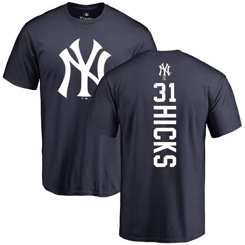 Youth Majestic New York Yankees #31 Aaron Hicks Replica Grey Road MLB Jersey