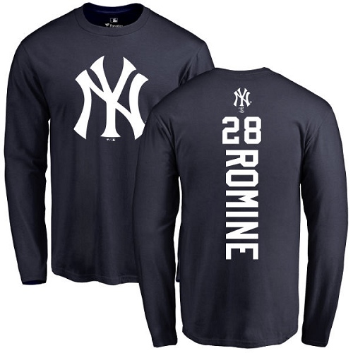 Women's Majestic New York Yankees #27 Austin Romine Replica Navy Blue Alternate MLB Jersey