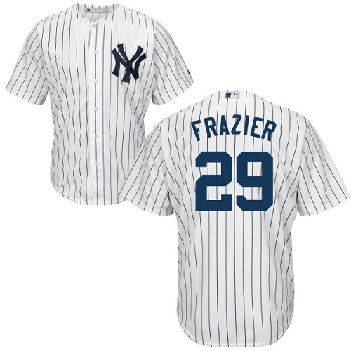Men's Majestic New York Yankees #29 Todd Frazier Replica White Home MLB Jersey