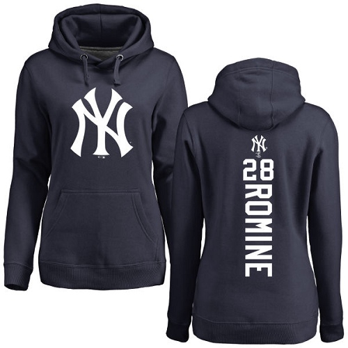 Women's Majestic New York Yankees #27 Austin Romine Replica White Fashion Cool Base MLB Jersey