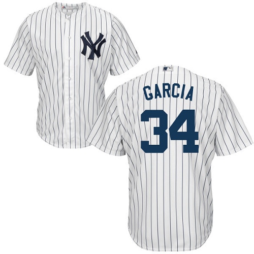 Youth Majestic New York Yankees #34 Jamie Garcia Replica White Home MLB Jersey