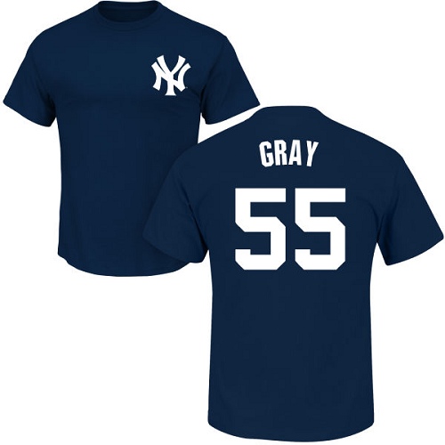 Youth Majestic New York Yankees #55 Sonny Gray Replica White Home MLB Jersey