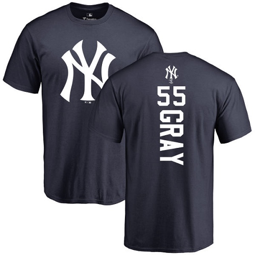 Youth Majestic New York Yankees #55 Sonny Gray Replica Grey Road MLB Jersey