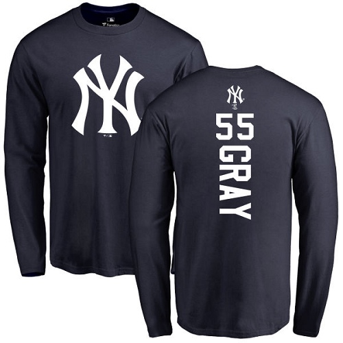 Women's Majestic New York Yankees #55 Sonny Gray Replica Navy Blue Alternate MLB Jersey