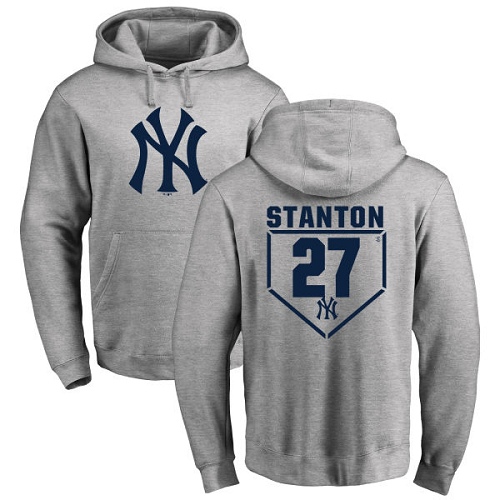 Women's Majestic New York Yankees #27 Giancarlo Stanton Replica Green Salute to Service MLB Jersey