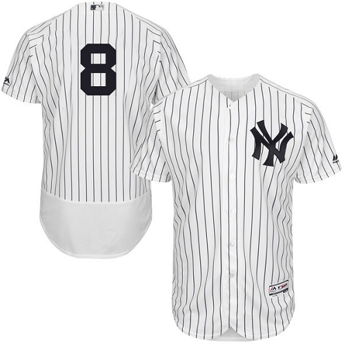 Men's Majestic New York Yankees #8 Yogi Berra Authentic White Home MLB Jersey