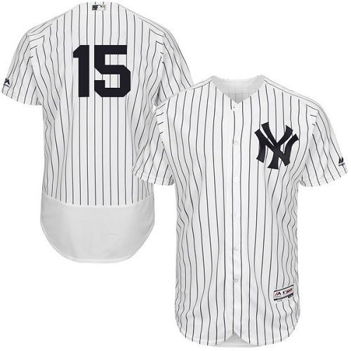 Men's Majestic New York Yankees #15 Thurman Munson Authentic White Home MLB Jersey