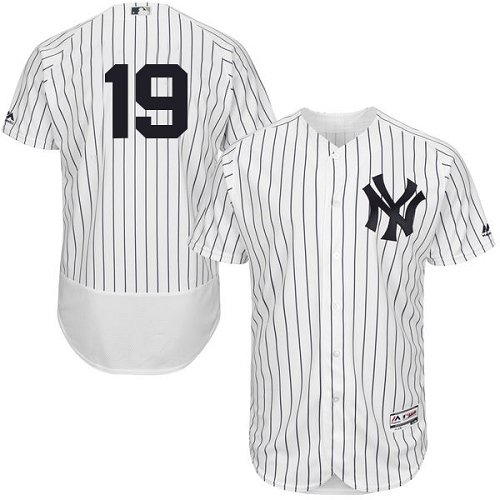 Men's Majestic New York Yankees #19 Masahiro Tanaka Authentic White Home MLB Jersey