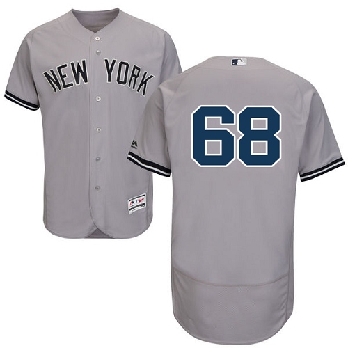 Men's Majestic New York Yankees #68 Dellin Betances Authentic Grey Road MLB Jersey