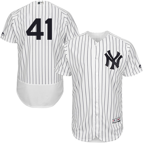 Men's Majestic New York Yankees #2 Derek Jeter White/Navy Flexbase Authentic Collection MLB Jersey