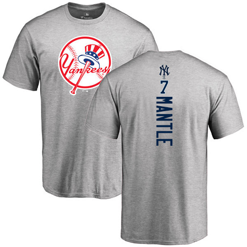 Women's Majestic New York Yankees #7 Mickey Mantle Replica Grey Road MLB Jersey