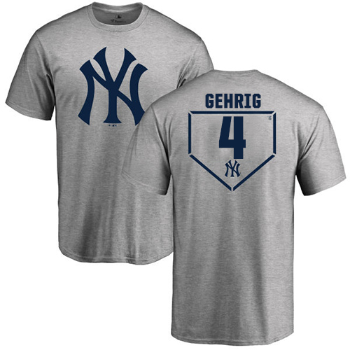Youth Majestic New York Yankees #4 Lou Gehrig Replica Navy Blue Alternate MLB Jersey