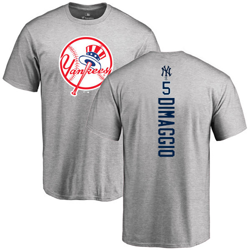 Women's Majestic New York Yankees #5 Joe DiMaggio Replica Grey Road MLB Jersey