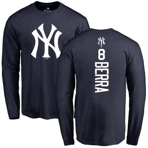 Women's Majestic New York Yankees #8 Yogi Berra Replica Navy Blue Alternate MLB Jersey