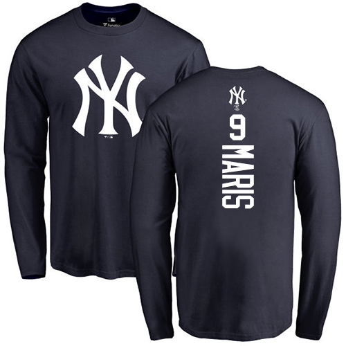 Women's Majestic New York Yankees #9 Roger Maris Replica Navy Blue Alternate MLB Jersey
