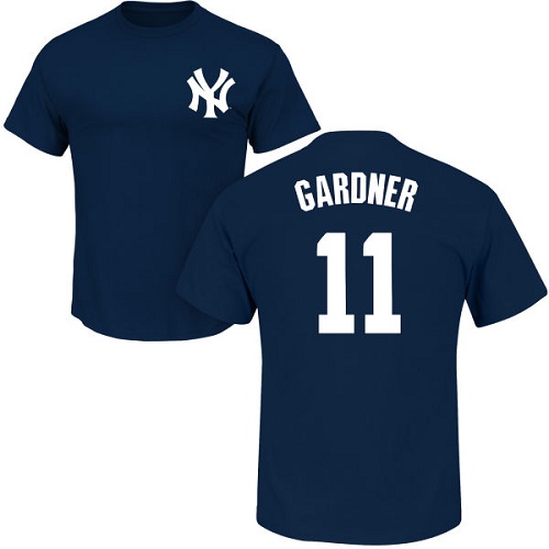 Youth Majestic New York Yankees #11 Brett Gardner Replica White Home MLB Jersey