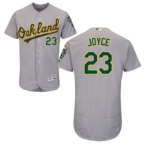 Men's Majestic Oakland Athletics #23 Matt Joyce Grey Flexbase Authentic Collection MLB Jersey
