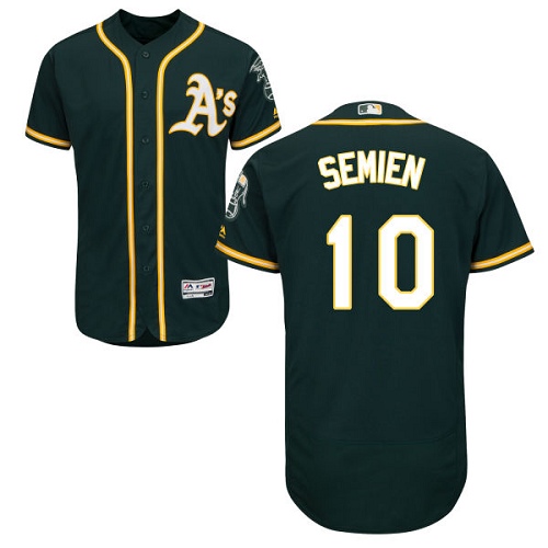 Men's Majestic Oakland Athletics #10 Marcus Semien Green Flexbase Authentic Collection MLB Jersey