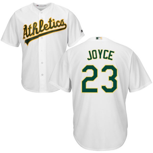 Youth Majestic Oakland Athletics #23 Matt Joyce Authentic White Home Cool Base MLB Jersey