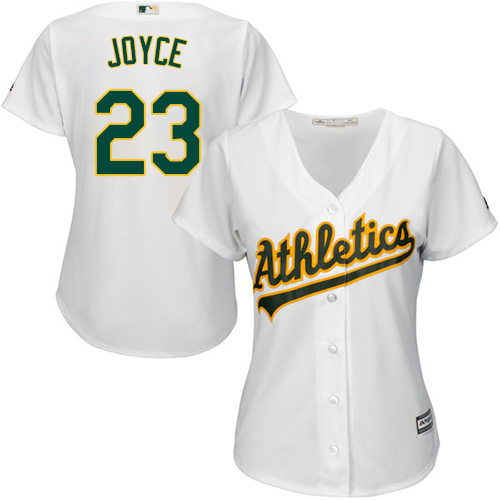 Women's Majestic Oakland Athletics #23 Matt Joyce Authentic White Home Cool Base MLB Jersey
