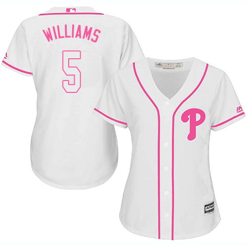 Women's Majestic Philadelphia Phillies #5 Nick Williams Authentic White Fashion Cool Base MLB Jersey