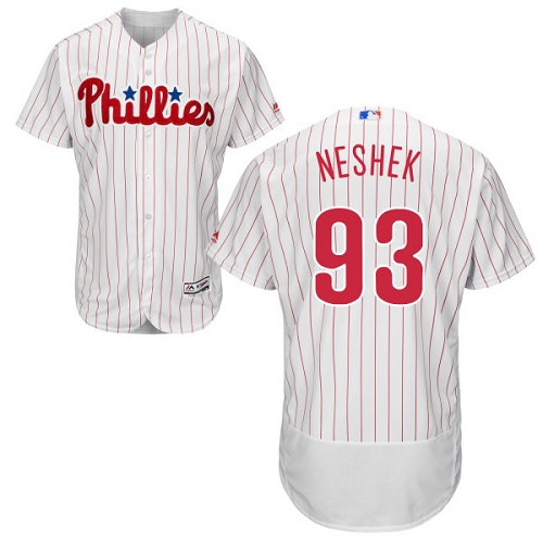 Men's Majestic Philadelphia Phillies #17 Pat Neshek White Flexbase Authentic Collection MLB Jersey