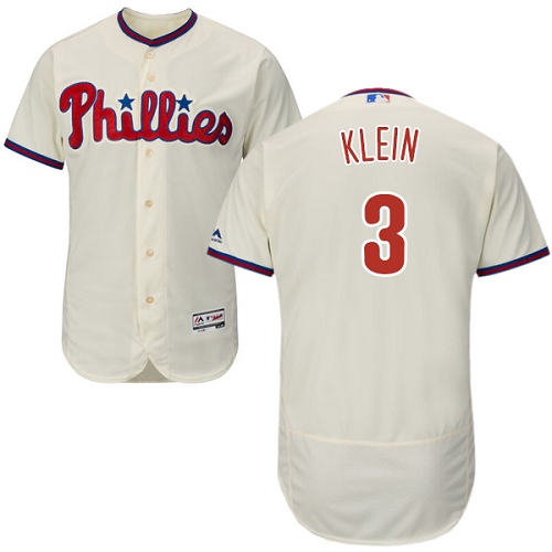 Men's Majestic Philadelphia Phillies #3 Chuck Klein Authentic Cream Alternate Cool Base MLB Jersey