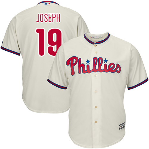 Youth Majestic Philadelphia Phillies #19 Tommy Joseph Replica Cream Alternate Cool Base MLB Jersey