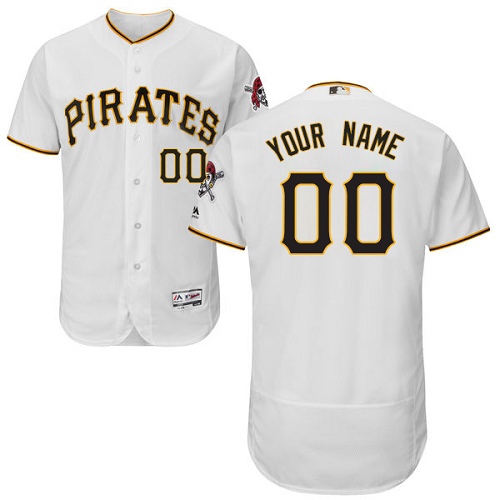 Men's Majestic Pittsburgh Pirates Customized Authentic White Home Cool Base MLB Jersey
