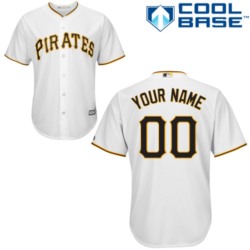 Men's Majestic Pittsburgh Pirates Customized Replica White Home Cool Base MLB Jersey