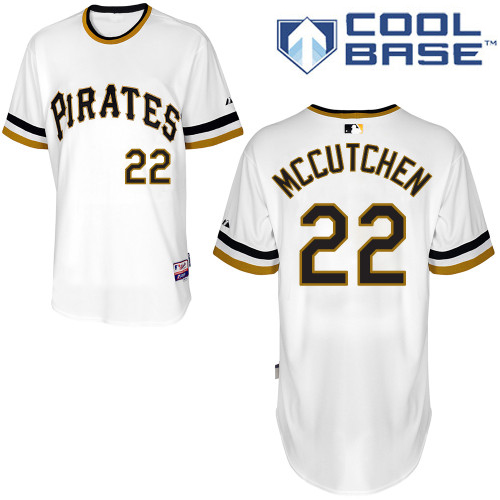 Men's Majestic Pittsburgh Pirates #22 Andrew McCutchen Authentic White Alternate 2 Cool Base MLB Jersey