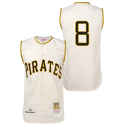 Men's Mitchell and Ness 1960 Pittsburgh Pirates #8 Willie Stargell Authentic Cream Throwback MLB Jersey