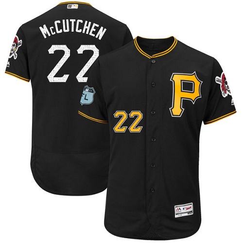 Men's Majestic Pittsburgh Pirates #22 Andrew McCutchen Black 2017 Spring Training Authentic Collection Flex Base MLB Jersey