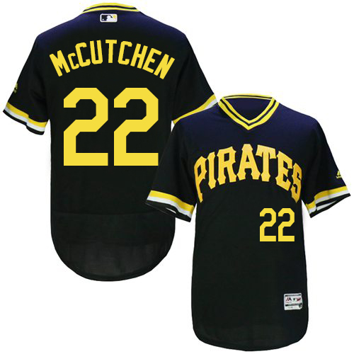 Men's Majestic Pittsburgh Pirates #22 Andrew McCutchen Black Flexbase Authentic Collection Cooperstown MLB Jersey