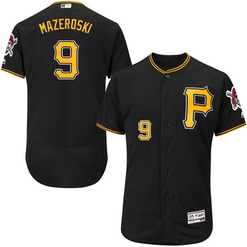 Men's Majestic Pittsburgh Pirates #9 Bill Mazeroski Authentic Black Alternate Cool Base MLB Jersey