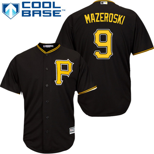 Men's Majestic Pittsburgh Pirates #9 Bill Mazeroski Replica Black Alternate Cool Base MLB Jersey