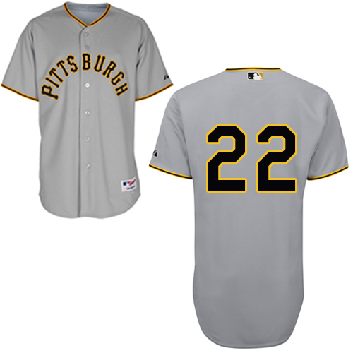 Men's Majestic Pittsburgh Pirates #22 Andrew McCutchen Authentic Grey 1953 Turn Back The Clock MLB Jersey