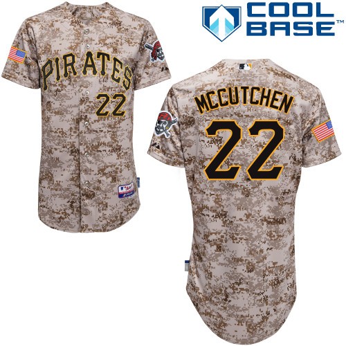 Men's Majestic Pittsburgh Pirates #22 Andrew McCutchen Authentic Camo Alternate Cool Base MLB Jersey