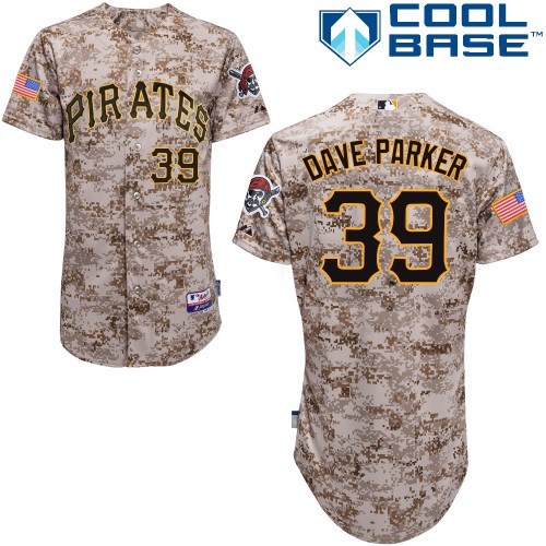 Men's Majestic Pittsburgh Pirates #39 Dave Parker Authentic Camo Alternate Cool Base MLB Jersey