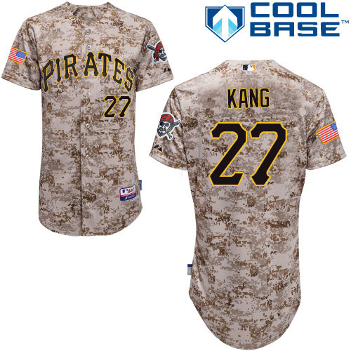 Youth Majestic Pittsburgh Pirates #16 Jung-ho Kang Authentic Camo Alternate Cool Base MLB Jersey