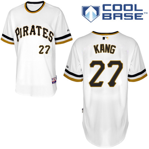Men's Majestic Pittsburgh Pirates #16 Jung-ho Kang Authentic White Alternate 2 Cool Base MLB Jersey