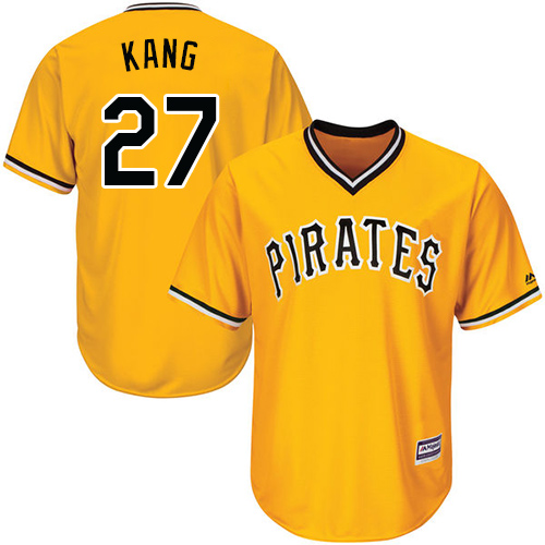 Men's Majestic Pittsburgh Pirates #16 Jung-ho Kang Replica Gold Alternate Cool Base MLB Jersey